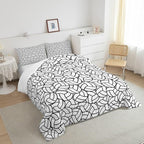 Feelyou Queen Size Volleyball Bedding Set Boys Girls Sports Game Comforter Set for Kids Women Men Ultra Soft Volleyball Player Comforter Black White Duvet Set Room Decor Quilt Set