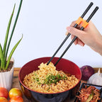 5 Pairs Reusable Chopsticks Helpers Training Chopstick for Beginner Replaceable Practice Chopsticks Non-slip Training Chopstick for Adults Learner(Polymer,Black)