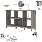 Bush Furniture Salinas 6 Cube Organizer in Driftwood Gray