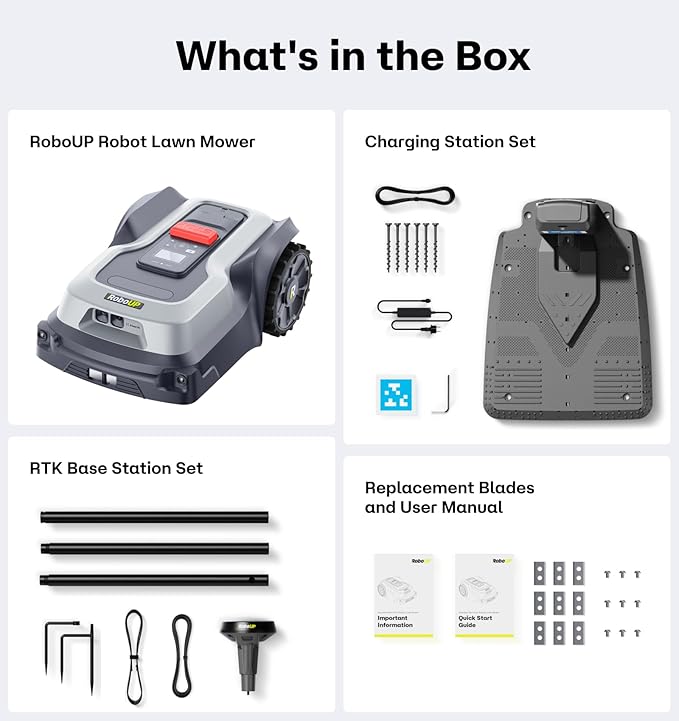 T1200Pro Robot Lawn Mower, 0.35 Acre, RTK+AI Vision Wire-Free Automatic Lawn Mowing, Smart App Control, Routenplaning, Obstacle Avoidance, Auto-Recharge, 20° Slope