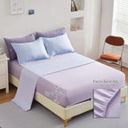 Girls Comforter Set Full Size Colorful Ombre Purple Rainbow Bedding Set Bed in A Bag for Kid Teen Girls 7 Pieces (1 Comforter, 1 Flat Sheet, 1 Fitted Sheet, 2 Pillow shams, 2 Pillowcases)