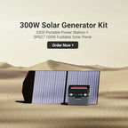 ALLPOWERS 300W Portable Power Station with SP027 100W Foldable Solar Panel, 288Wh/78000mAh Solar Generator (Peak 600w) Solar Powered Battery, 6 Outputs, for Outdoor Camping, RVs, Home Use