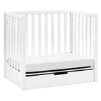 Carter's by DaVinci Colby 4-in-1 Convertible Mini Crib with Trundle Drawer in White, Greenguard Gold Certified, Undercrib Storage