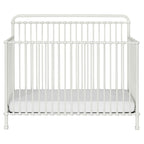 Namesake Winston 4-in-1 Convertible Metal Crib in Washed White, Greenguard Gold Certified