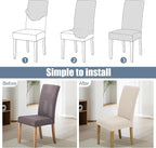 Dining Chair Covers, Stretch Seat Covers, Washable Furniture Protector | 4 Pack, Washable, Stretch Fit, Soft, Non Slip, Dining Chair Covers, Seat Protector, Furniture Cover,Easy Clean