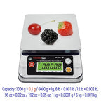 VisionTechShop VK-10S 0.1g Premium Food Kitchen Scale, Lb/Oz/Kg/g Switchable, Stainless Steel Plate Food Scale, Large LCD Display with Backlight, 12lb Capacity, 0.002lb Readability