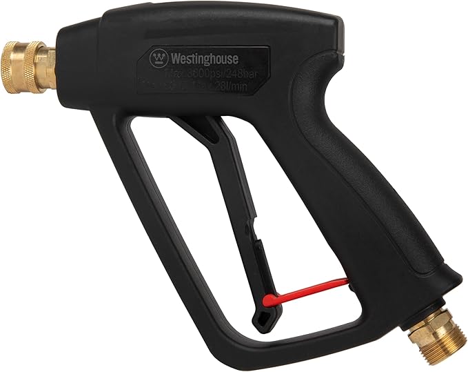 Westinghouse Short Pressure Washer Gun - 3600 Max PSI, M22 Connector - for Gas and Electric Pressure Washers