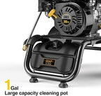 BLUBERY Gas Pressure Washer, 3500 PSI Pressure Washer，2.6 GPM Heavy Duty Power Washer, 30 feet Pressure Hose&Soap Tank,4-Stroke OHV 212cc Engine,Portable Industrial Style,Black
