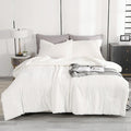 ENJOHOS Girls Twin Bedding Set White Twin XL Comforter, 3 PCS Boho Comforter with Tufted Dots, Shabby Chic Bedding Comforter for All Season, Lightweight Fluffy Microfiber Comforter with 2 Pillowcases