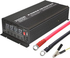 BYGD 2000W Power Inverter 12V DC to 110V AC Inverter Converter with 4 AC Outlets Dual 2.1A USB Ports for Home, RV, Boat, Truck, Off-Grid Solar System