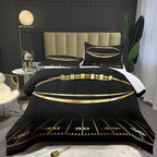 Bodhi Black and Gold Football Comforter Set Queen for Boys Kids Sport Comforter Football Bedding Set American Football Comforter with Pillowcase,Soft Football Quilt,Queen Size