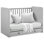 GAP babyGap Graham 4-in-1 Convertible Crib with Storage Drawer - Greenguard Gold Certified, Grey/Dark Grey