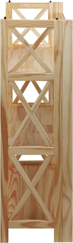 Casual Home Montego 3-Shelf Folding Bookcase, Natural , 27.5" Wide