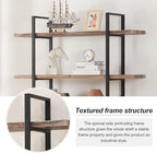 HOMISSUE Bookshelf,6-Tier Tall Bookshelf Industrial Bookcase and Bookshelves,Rustic Storage Rack with Open Shelves for Living Room Bedroom and Kitchen