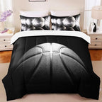 Basketball Comforter Set Twin Size for Boys Kids Teens All Season Sports Theme Basketball Bedding Sets Teenage Bed Bedrooom Set 3 Pieces with Pillowcases,