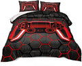 Boys Comforter Set,Gaming Bedding for Kids Teen,Game Console Comforter Set for Gamer Room Decor(comforter-Game42,Queen)