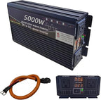 5000 Watt Power Inverter 72V DC to 220V AC Converter, RV Inverter, LED Display with 2 AC Outlets Dual Fans Radiating for RV, Camp and Home, Electric Tool Pure Sine Wave Inverter (220V, 5000W 72V)