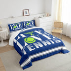 Feelyou Kids Tennis Comforter Set King Size Tennis Ball Bedding Set for Boys Girls Teens Bedroom Decor Ball Gaming Comforter Women Men Gift for Tennis Lover Duvet Set with 2 Pillow Case