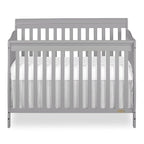 Dream On Me Ashton 4-In-1 Convertible Crib In Storm Grey, Greenguard Gold, JPMA Certified, Non-Toxic Finishes, Features 4 Mattress Height Settings, Made Of Solid Pinewood