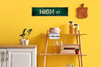 Vintage Tin Sign Retro Metal High Street Signs Stylish Wall Art Plaques for Home Decor Bathroom Kitchen House and Gothic Wall Decor or as a Unique Poster 16x4 in