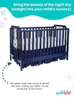 Suite Bebe Celeste 3 in 1 Convertible Island Crib Wood and Acrylic, Navy Blue