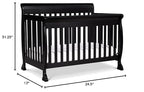 DaVinci Kalani 4-in-1 Convertible Crib in Ebony, Greenguard Gold Certified