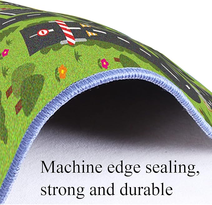Car Rug Play Mat, Road Rug Carpet for Kids, City Life Educational Road Traffic Carpet for Ages 3-12 Years Old(100×160cm/39×63inch)