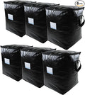 6 Pack 91L Storage Bags for Clothes, Moving Bags Heavy Duty Extra Large with Reinforced Handle, Storage Containers for Organizing Bedding, Blanket, Sheets, Pillows, Toys, Christmas Decorations