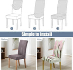 Dining Chair Covers, Stretch Seat Covers, Washable Furniture Protector | 6 Pack, Washable, Stretch Fit, Soft, Non Slip, Dining Chair Covers, Seat Protector, Furniture Protector