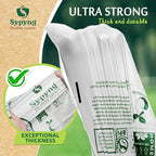 Compostable Kitchen Waste Trash Bags 3-4 Gallon (100 Pack) Heavy Duty 100% Biodegradable White Compost Bags for Countertop Bin, ASTM D6400, BPI & OK Compost HOME Certified, Eco-Friendly & Recyclable