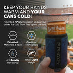 PHOOZY Insulated Can Cooler for 12 oz Cans - Patented Drink Sleeve with NASA-Inspired Technology - Keeps Beer, Soda & Sparkling Water Cold Longer - Lightweight Outdoor Can Holder - Blue