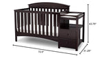 Delta Children Abby Convertible Crib and Changer, Dark Chocolate