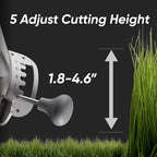 Remote Control Lawn Mower S1 2WD 56V18Ah, Multi-Functions RC Lawn Mower with 1.8-4.6 Inch Cutting Height 21 Inch Real Blade for Mowing 1.12 Acres