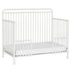 Namesake Winston 4-in-1 Convertible Metal Crib in Washed White, Greenguard Gold Certified