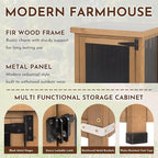 Outdoor Storage Cabinet, 62" Tall Thin Garden Cabinet with Adjustable Shelf and Weather-Resistant Design Farmhouse Accent Cupboard for Patio, Garden, Yard or Porch (18" L x 18" W x 62" H)