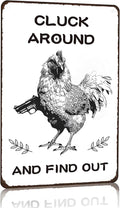 Funny Chicken Gifts Chicken Tin Sign for Home Farm Chicken Coop Farmhouse Kicthen Garden Decor 8 X 12 Inch (3220)