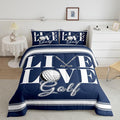 Feelyou Golf Print Bedding Set Queen Size Ball Gaming Comforter Set for Kids Boys Girls Decor Sports Theme Comforter Microfiber Golf Ball Duvet Set Bedroom Quilt Set