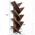 Tree Bookshelf 7-Tier | Wall Bookshelf | Book Organizer | Solid Wood Bookshelf for Kids | Floating Bookshelf Organizer