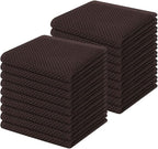 Homaxy 100% Cotton Waffle Weave Kitchen Dish Cloths 18-Pack, Dark Brown | 12 x 12 Inches, Ultra Soft Absorbent Dish Towels, Quick Drying Dish Rags with Hanging Loop