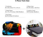 5 Pieces Gaming Bedding Set for Boys Gamer Comforter Set Twin Size,Game Controller Comforter for Boys Kids 5 Pieces Bed in A Bag 3D Gamepad Microfiber Bedding Sets,DJT H5019 Twin