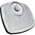 Adamson A25 Scales for Body Weight - Up to 400 LB - New - 5.3" Dial on 12.4" x 10.2" Platform - Anti-Skid Rubber Surface - Bathroom Scale Analog - Durable with 20-Year Assurance - w/Rug - Grey