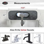 Bathroom Sink Splash Guard Oval-Hole Rectangle-Hole: AHA HOMEWARE, Faucet Mat for Bathroom Sink Oval Base, Bathroom Sink Water Splash Guard Centerset Rectangle Base (Gray & Gray)