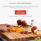 Teakhaus Carving Board with Juice Groove - Extra Large (XL) Teak Wood Cutting Board 24”L x 18”W x 1.5” Thick - Sustainably Harvested & FSC Certified - Knife Friendly with Beeswax Oil Finish