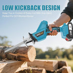 Cordless Reciprocating Saw 20V with 2 Batteries & Charger, Variable Speed 0-3000SPM, Tool-Free Blade Change, Includes 4 Saw Blades for Wood, Metal, PVC and Tree Cutting