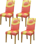 Dining Chair Covers, Stretch Seat Covers, Washable Furniture Protector | 4 Pack, Washable, Stretch Fit, Soft, Non Slip, Dining Chair Covers, Seat Protector, Furniture Cover,Easy Clean