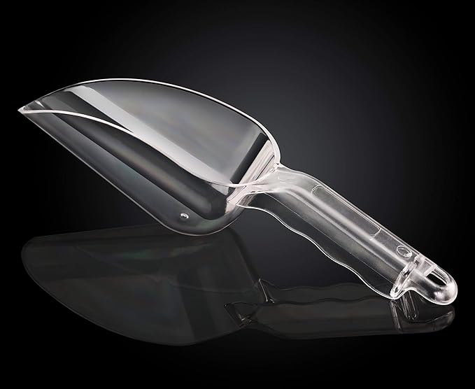New Star Foodservice 34400 Polycarbonate Plastic Utility Ice Scoop, Clear, 12-Ounce