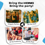 The Kong Skinny Can - Portable Coozie or Bottle Cooler/Cup With Detachable, Expandable, Hose To Funnel Your Drink (White)