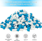 15 LBS Shredded Gel Memory Foam Filling, Comfortable and Soft Bean Bag Chair Filler, Memory Foam Stuffing for Cooling Pillow