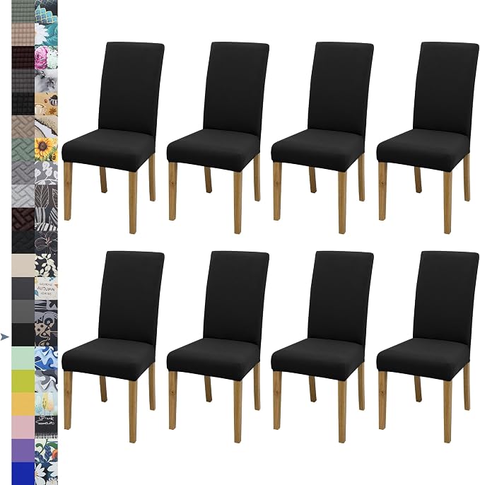 Dining Chair Covers, Stretch Seat Covers, Washable Furniture Protector | Washable, Stretch Fit, Soft, Non Slip, Dining Chair Covers, Seat Protector, Furniture Protector