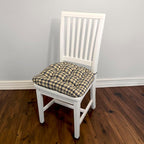 Barnett Home Decor Dining Chair Pad with Ties Montgomery Blue Plaid - Size Small 15 x 17 Chair Cushion - Latex Foam Fill Cushion, Reversible, Machine Washable - Blue and Beige Tartan